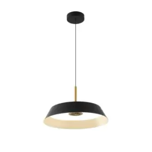 image of Vertigo Integrated LED Pendant Ceiling Light Black, Gold 3000K 2160Lm