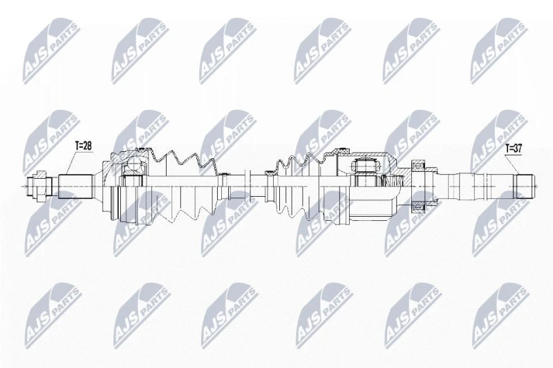 Image of NTY NPW-CT-073 Drive shaft Front Axle Right Drive Shaft (13)