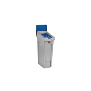 Image of Slim Jim Recycling Station Closed Lid Blue