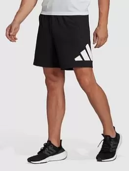 image of adidas Performance Train Essentials Logo Training Shorts, Black/White Size M Men