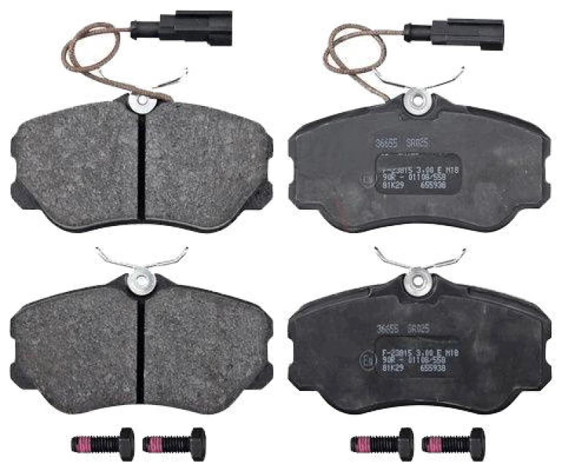 Image of A.B.S. 36655 Brake pad set with integrated wear sensor Brake Pad Set,disc brake (402)