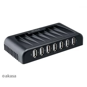 image of Akasa Connect 7 Plus 7 port USB 2.0 HUB w Power Adapter