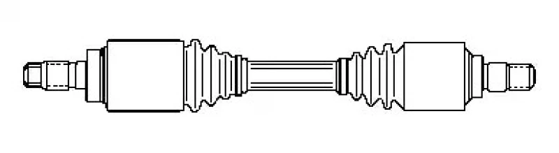 Image of ERA Benelux DA60760 Drive shaft Front Axle Left, for vehicles with ABS Drive Shaft (13)