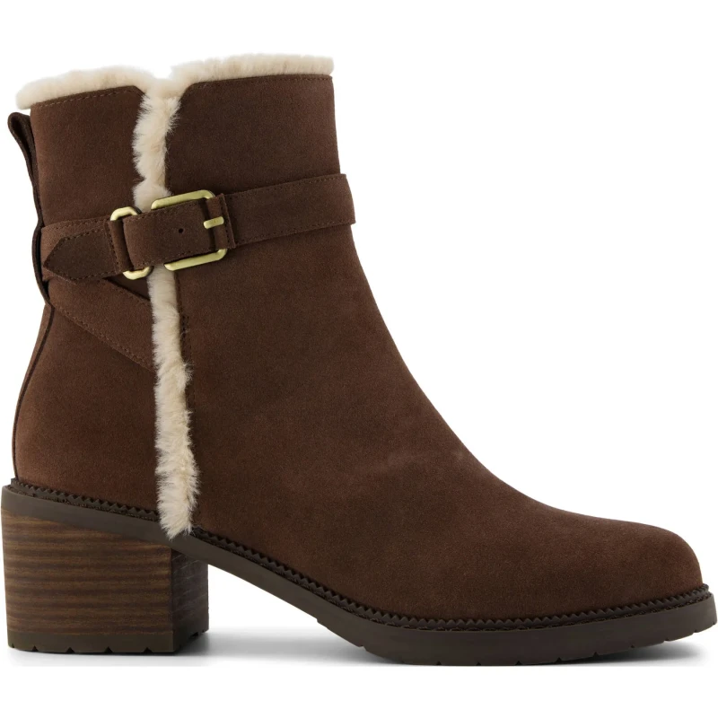Image of TOMS Womens Hailey Buckle Ankle Boot in Brown Size: 4 Brown Female 4