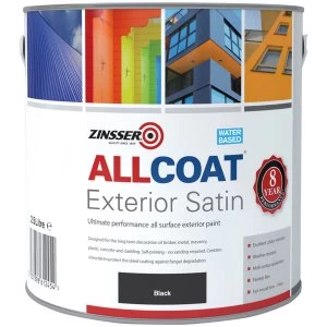 Zinsser ALLCOAT Exterior Paint Black 2.5 Litre