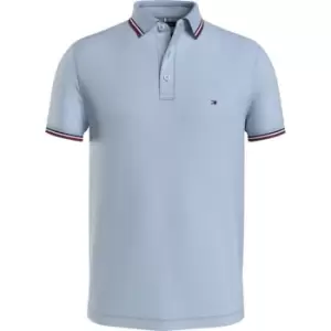 image of Tommy Hilfiger 1985 Rwb Tipped Slim Polo - Blue