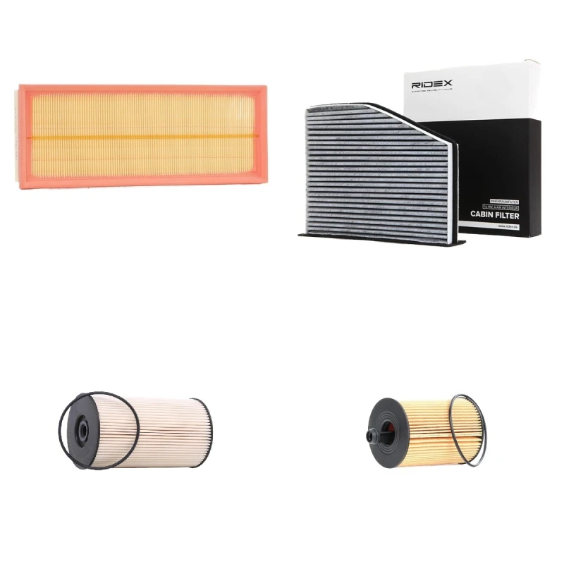 Image of RIDEX 4055F11199 Filter Set with gaskets/seals Filter Set (4055)