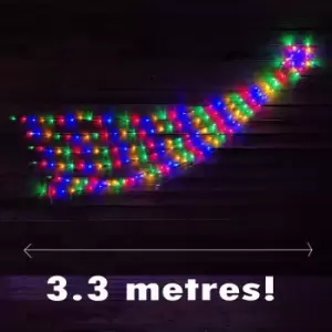 Image of 200 LED 3.3m Outdoor Multifunction Shooting Star Silhouette Christmas Lights in Multicoloured