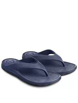 Image of TOTES Ladies Solbounce with Toe Post Sandals - Navy, Size 5, Women