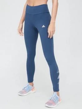 image of adidas Stacked Legging - Navy, Size 2Xs, Women