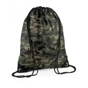 Bagbase Premium Gymsac Water Resistant Bag (11 Litres) (One Size) (Jungle Camo)