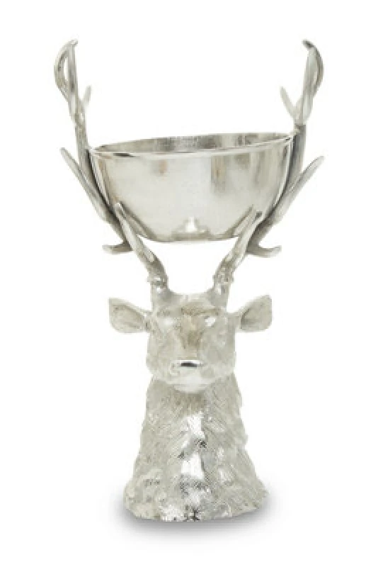 Image of Orsina Antler Stag Head Base Reflective Bowl, Centrepiece Bowl For Dining Table, Decorative Bowl For Stones, Jewels