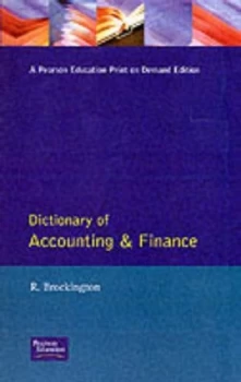 Image of Dictionary of Accounting and Finance by R.B. Brockington Book