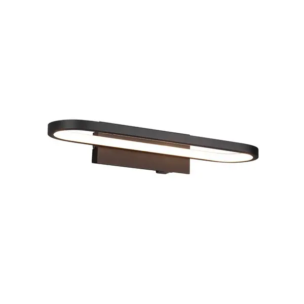 Image of Gianni Modern 40cm Bathroom Wall Lamp Black Matt 3000K IP44