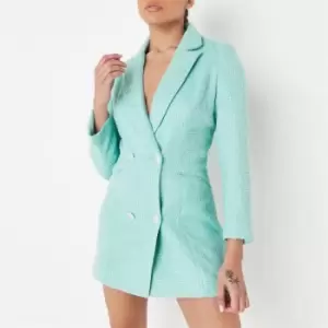 Missguided Petite Boucle Blazer Dress - Blue