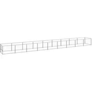 Image of Vidaxl - Dog Kennel Silver 9 m² Steel Silver