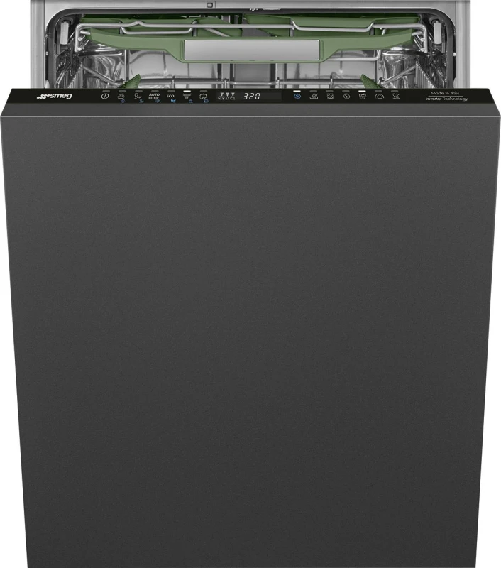 Image of Smeg Universal DIL324AQL Fully Integrated Full Size Dishwasher - Black Control Panel - A Rated, Black