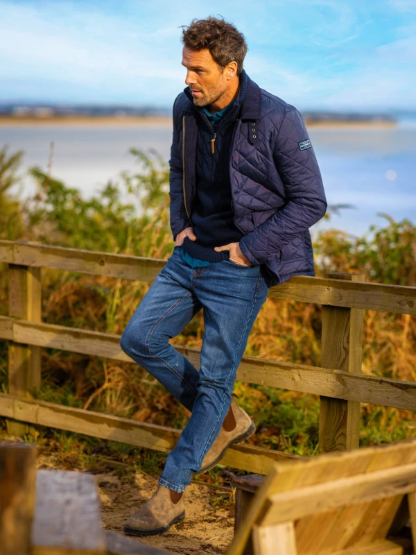 Image of Brakeburn Brakeburn Men Beeford Denim Trouser in Blue Size: 30 Blue 30 Male 5052414968945