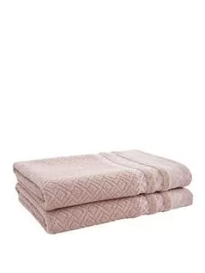 Image of Catherine Lansfield Malawa Geo Band Bath Sheet