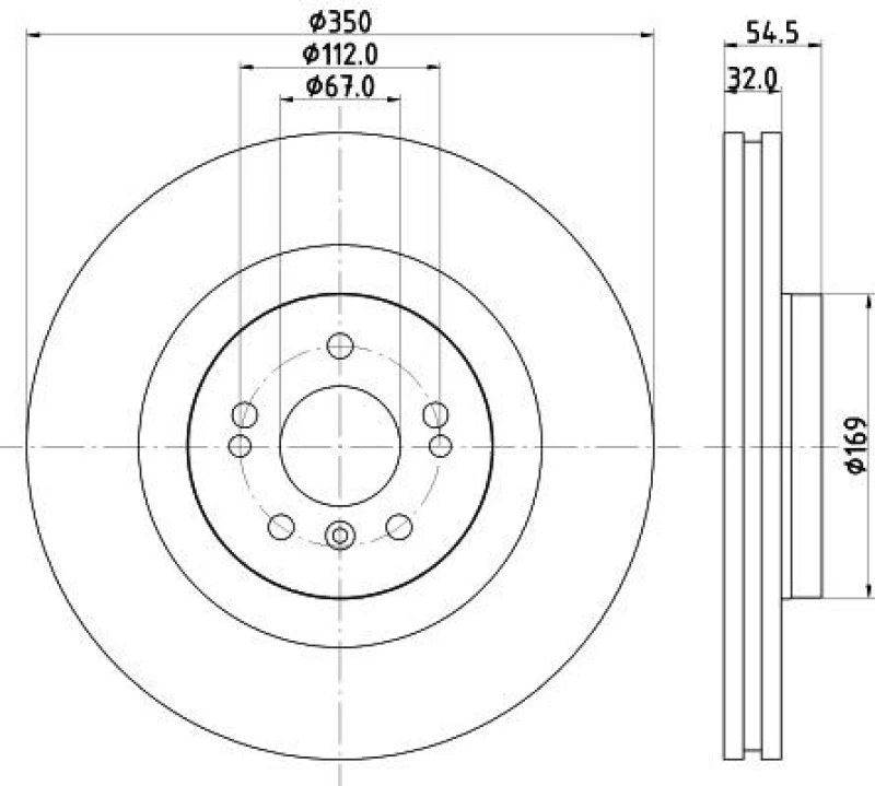 Image of HELLA Brake disc HELLA 8DD 355 113-191
