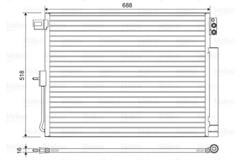 Image of Air conditioning condenser VALEO 822616