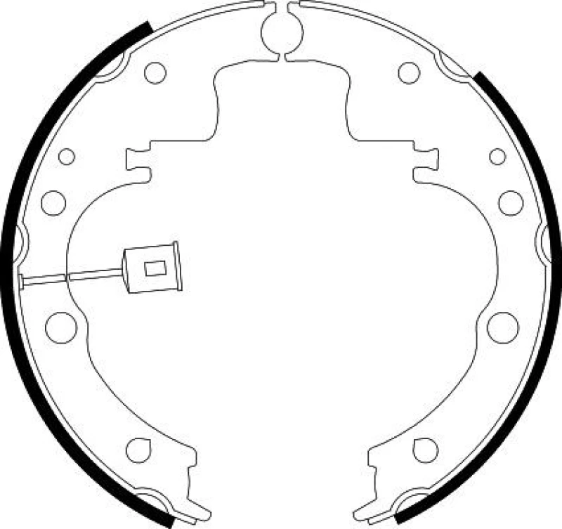 Image of HELLA Brake Shoe Set HELLA 8DB 355 001-971