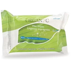 Image of Organyc Wet Wipes 20pc
