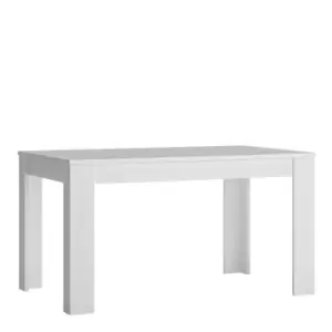 image of Lyon Medium Extending Dining Table 140/180 Cm In White And High Gloss