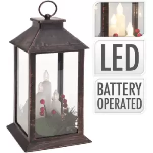 Image of The Spirit Of Christmas Lantern wLED Candle31 - Black