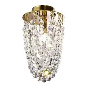 image of Kolarz CASCADE - Designer Crystal Surface Mounted Spotlight Polished Gold, 1x G9