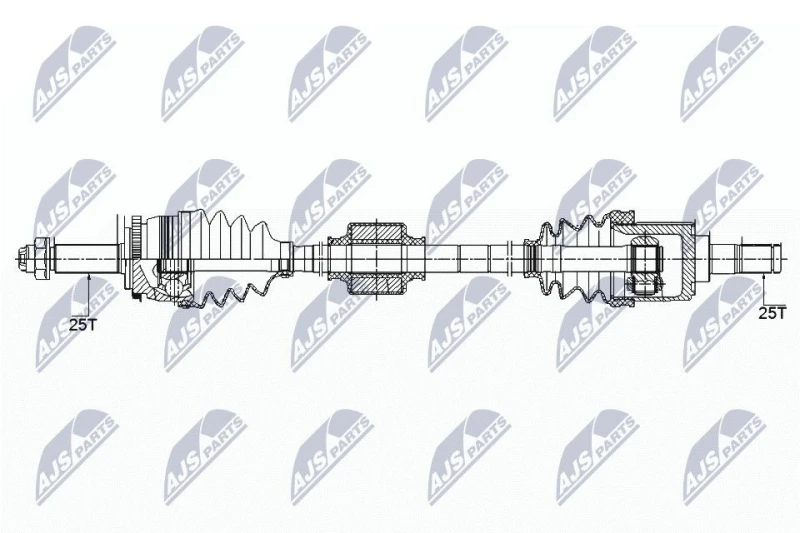 Image of NTY NPW-KA-358 Drive shaft Front Axle Right Drive Shaft (13)