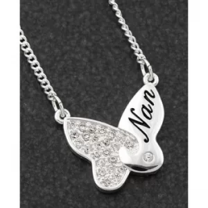 Image of Butterfly Jigsaw Silver Plated Necklace Nan