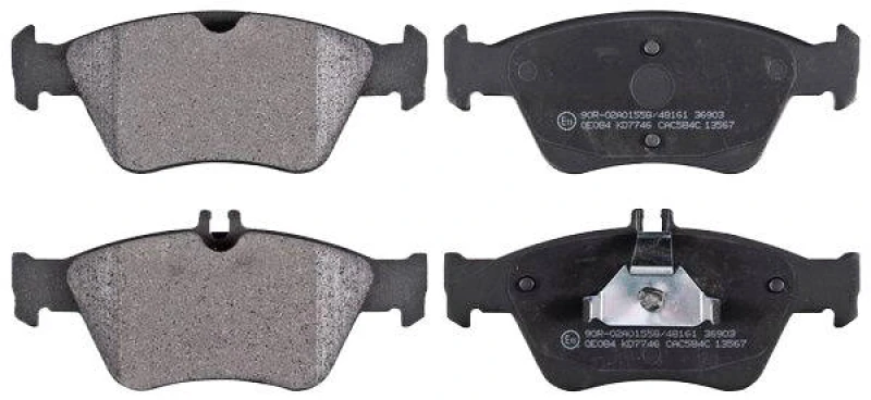 Image of A.B.S. 36903 Brake pad set prepared for wear warning indicator Brake Pad Set,disc brake (402)
