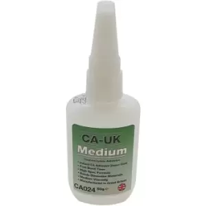 Image of CA-UK CA024 Medium Cyanoacrylate Superglue, Medium Viscosity, 50g