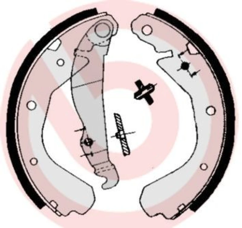 Image of BREMBO Brake Shoe Set BREMBO S 59 508