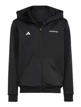 Image of Boys, adidas Youth Predator Full Zip Hoody, Black, Size 11-12 Years