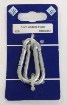 Image of Select Hardware Carbine Satin Nickelap Hook 5mm 1 Pack