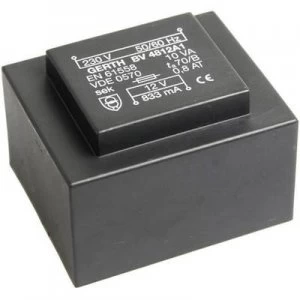 Image of PCB mount transformer 1 x 230 V 2 x 15 V AC 10 VA 333 mA