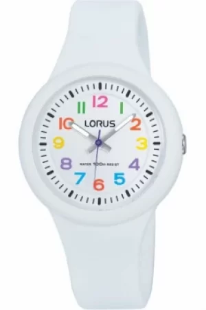 image of Childrens Lorus Soft white silicone strap Watch RRX43EX9