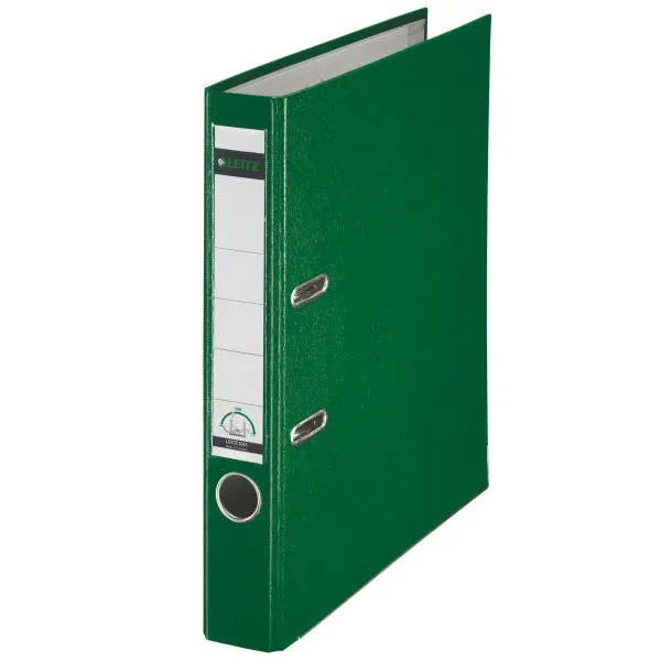 image of Leitz Lever Arch File A4 Polypropylene 180 50mm Green Pack 10 - EXR21741AC