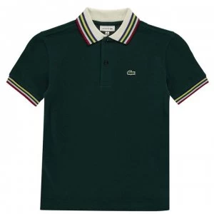 image of Lacoste Polo Shirt - Green Stripe