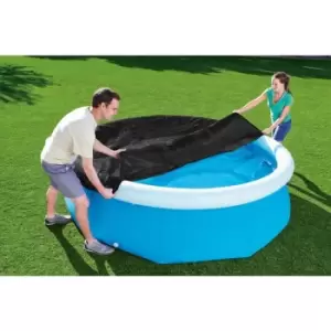 image of 8ft Outdoor Paddling Pool Cover with Drain Holes & Ropes - Bestway