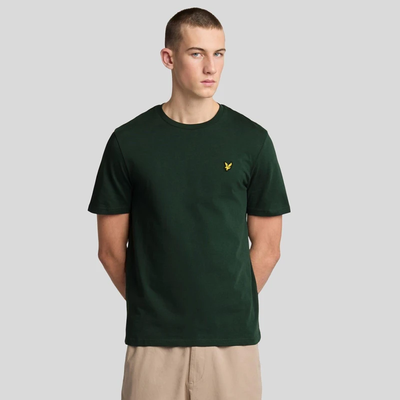 Image of Lyle & Scott Argyle Teal Plain T-Shirt Teal Male XL 224869UK