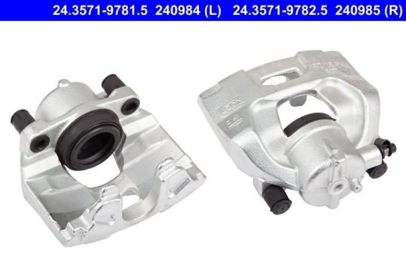 Image of ATE 24.3571-9781.5 Brake caliper without holder Grey Cast Iron Brake Caliper (78)