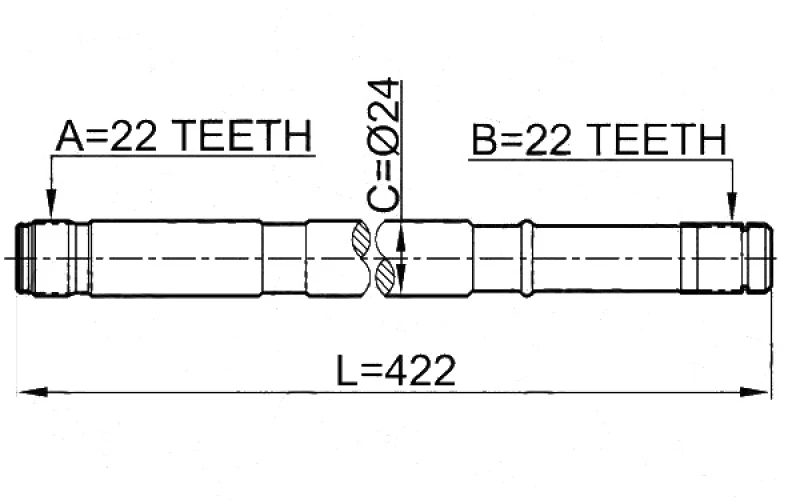 Image of FEBEST 0212-N16LH Drive shaft Front Axle Left Drive Shaft (13)