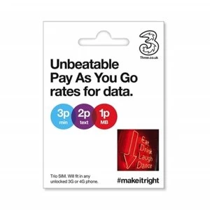 Image of Three Trio 321 PAYG Voice SIM Pack Dynamic