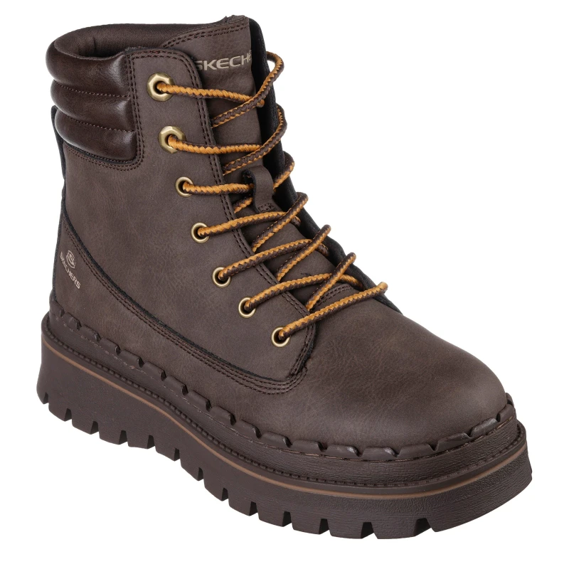Image of Skechers Womens Jammers Flat Ankle Boots Dark Brown female 2 (35)