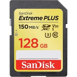 Image of SanDisk Extreme Plus 128GB SDXC Memory Card