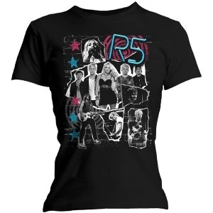 Image of R5 - Grunge Collage Womens Large T-Shirt - Black