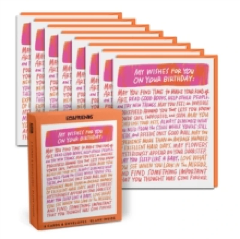 Image of Em & Friends Wishes for You Boxed Greeting Cards, Box of 8 Single Birthday Cards Cards